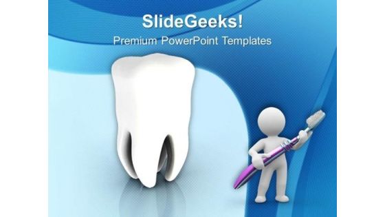 Brush Your Teeth Regularly PowerPoint Templates Ppt Backgrounds For Slides 0613