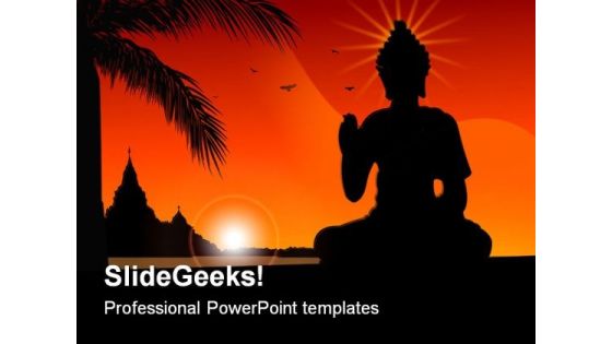 Budha Religion PowerPoint Template 0610 Budha Religion PowerPoint Template 0610