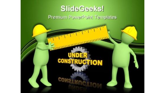 Builders With Ruler Construction PowerPoint Templates And PowerPoint Backgrounds 0511 Builders With Ruler Construction PowerPoint Templates And PowerPoint Backgrounds 0511