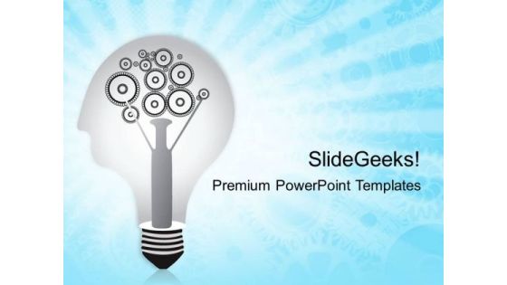 Bulb With Gears Business PowerPoint Templates And PowerPoint Themes 0212 Bulb With Gears Business PowerPoint Templates And PowerPoint Themes 0212