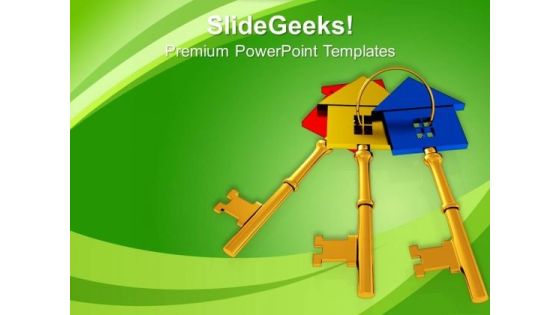 Bunch Of House Shaped Keys Real Estate PowerPoint Templates And PowerPoint Themes 0912 Bunch Of House Shaped Keys Real Estate PowerPoint Templates And PowerPoint Themes 0912