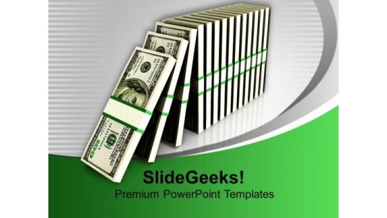 Bundles Of Dollar Bill In Queue Finance PowerPoint Templates Ppt Backgrounds For Slides 1112