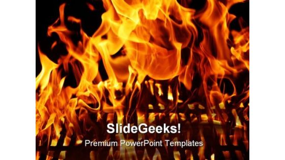 Burning Flame From Grill Industrial PowerPoint Templates And PowerPoint Backgrounds 0311 Burning Flame From Grill Industrial PowerPoint Templates And PowerPoint Backgrounds 0311