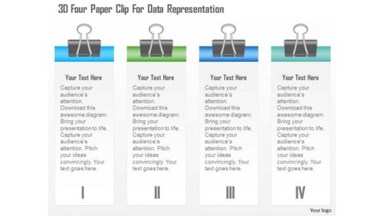 Busines Diagram 3d Four Paper Clip For Data Representation Presentation Template Busines Diagram 3d Four Paper Clip For Data Representation Presentation Template