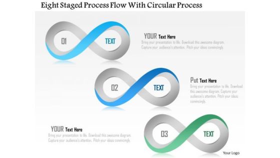 Busines Diagram Eight Staged Process Flow With Circular Process Presentation Template Busines Diagram Eight Staged Process Flow With Circular Process Presentation Template