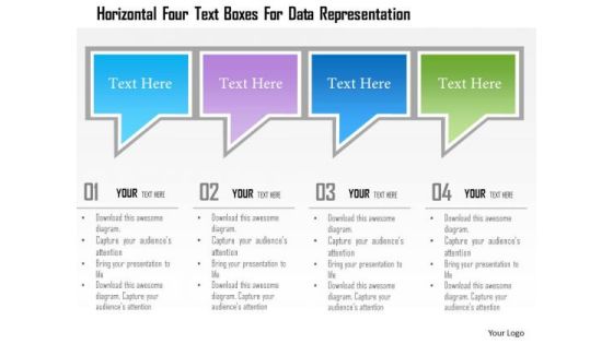Busines Diagram Horizontal Four Text Boxes For Data Representation Presentation Template Busines Diagram Horizontal Four Text Boxes For Data Representation Presentation Template