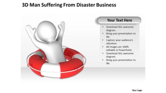 Business Analyst Diagrams Man Suffering From Disaster PowerPoint Theme Slides
