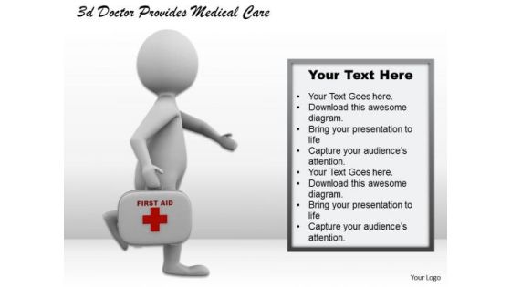 Business And Strategy 3d Doctor Provides Medical Care Concepts Business And Strategy 3d Doctor Provides Medical Care Concepts