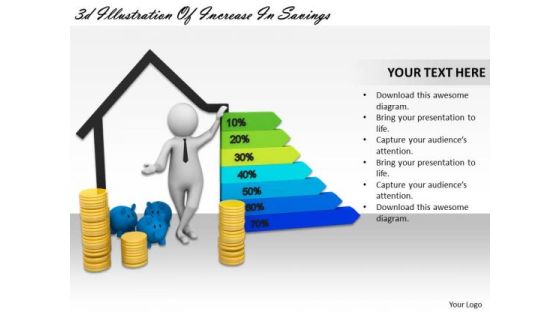 Business And Strategy 3d Illustration Of Increase Savings Characters Business And Strategy 3d Illustration Of Increase Savings Characters
