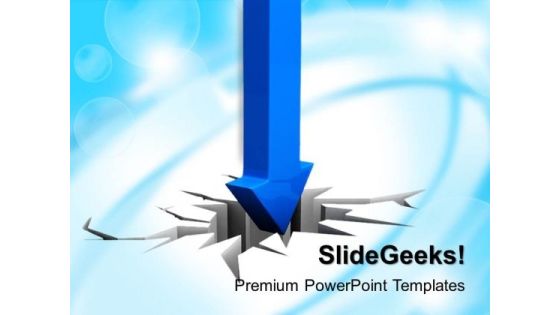 Business Arrow Cracking Surface PowerPoint Templates And PowerPoint Themes 0912 Business Arrow Cracking Surface PowerPoint Templates And PowerPoint Themes 0912