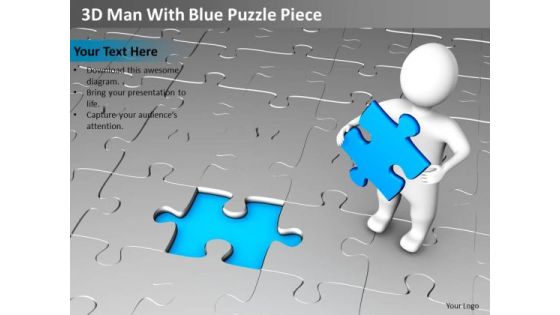 Business Charts 3d Man With Blue Puzzle Piece PowerPoint Templates Ppt Backgrounds For Slides Business Charts 3d Man With Blue Puzzle Piece PowerPoint Templates Ppt Backgrounds For Slides