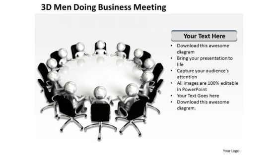 Business Charts 3d Men Doing PowerPoint Presentation Meeting Templates