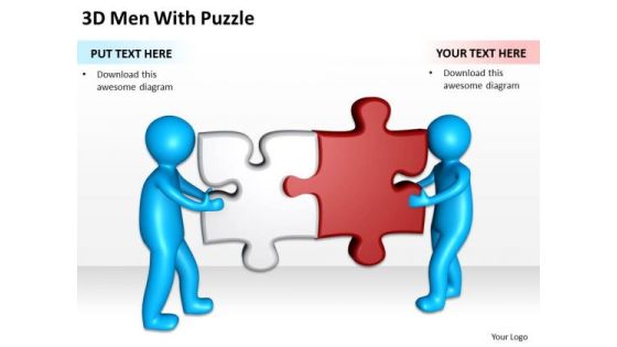 Business Charts 3d Men With Puzzle PowerPoint Templates Business Charts 3d Men With Puzzle PowerPoint Templates