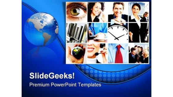 Business Collage People PowerPoint Backgrounds And Templates 0111