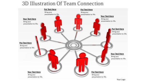 Business Concepts 3d Illustration Of Team Connection Statement