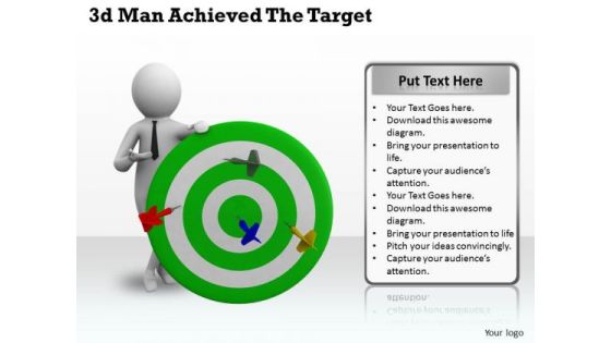 Business Concepts 3d Man Achieved The Target Character Modeling Business Concepts 3d Man Achieved The Target Character Modeling