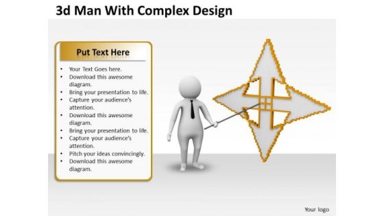 Business Concepts 3d Man With Complex Design Character Business Concepts 3d Man With Complex Design Character