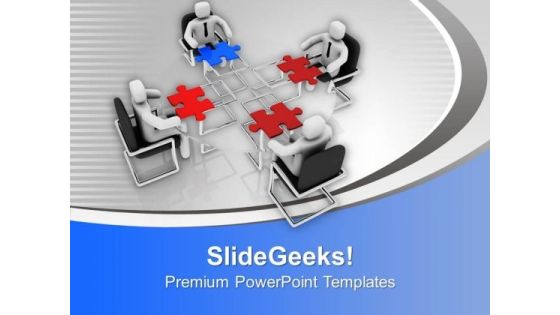 Business Confrence On Glass Table With Puzzles PowerPoint Templates Ppt Backgrounds For Slides 0213 Business Confrence On Glass Table With Puzzles PowerPoint Templates Ppt Backgrounds For Slides 0213