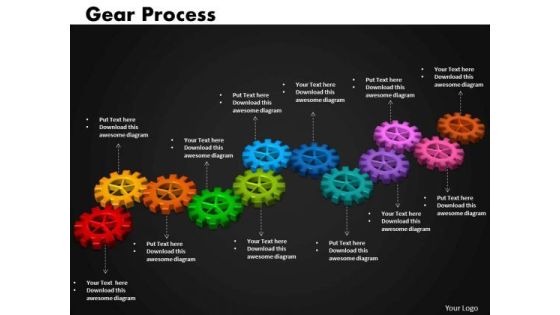 Business Cycle Charts PowerPoint Templates Success Gears Process Ppt Slides