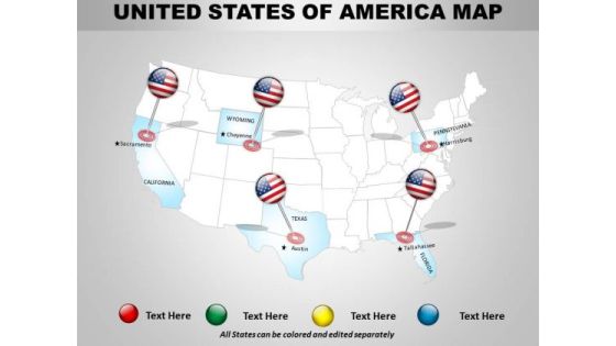Business Cycle Diagram Usa Country PowerPoint Maps Consulting Diagram