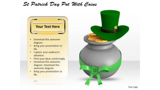 Business Development Strategy Patricks Day Pot With Coins Icons Images Business Development Strategy Patricks Day Pot With Coins Icons Images