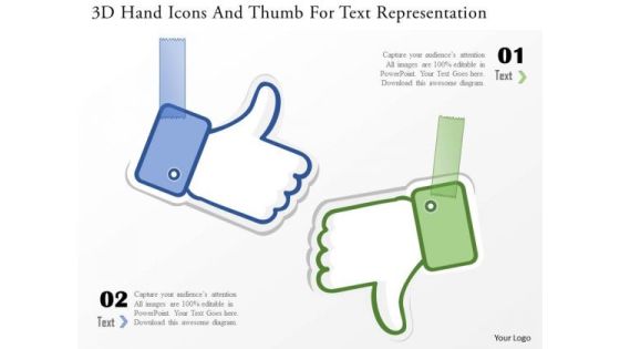 Business Diagram 3d Hand Icons And Thumb For Text Representation PowerPoint Template Business Diagram 3d Hand Icons And Thumb For Text Representation PowerPoint Template