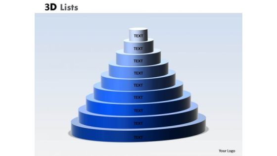Business Diagram 3d List Circular Diagram For Business Sales Diagram