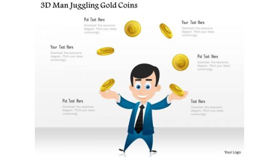 Business Diagram 3d Man Juggling Gold Coins Presentation Template Business Diagram 3d Man Juggling Gold Coins Presentation Template