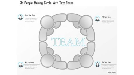 Business Diagram 3d People Making Circle With Text Boxes Presentation Template Business Diagram 3d People Making Circle With Text Boxes Presentation Template