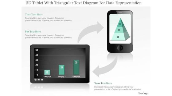 Business Diagram 3d Tablet With Triangular Text Diagram For Data Representation PowerPoint Slide Business Diagram 3d Tablet With Triangular Text Diagram For Data Representation PowerPoint Slide
