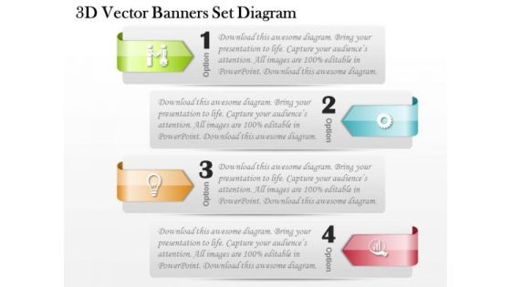 Business Diagram 3d Vector Banners Set Diagram PowerPoint Ppt Presentation