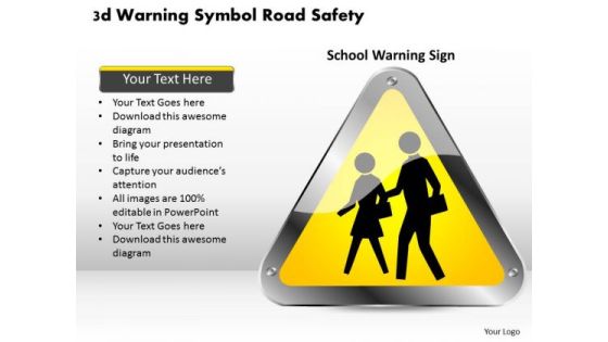 Business Diagram 3d Warning Symbol Road Safety Presentation Template Business Diagram 3d Warning Symbol Road Safety Presentation Template