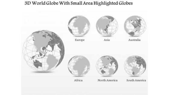 Business Diagram 3d World Globe With Small Area Highlighted Globes Presentation Template Business Diagram 3d World Globe With Small Area Highlighted Globes Presentation Template