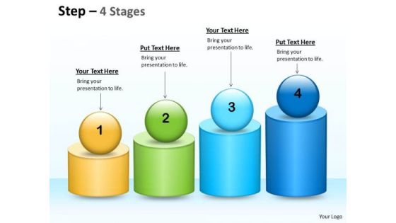 Business Diagram 4 Steps Of Business Process Sales Diagram