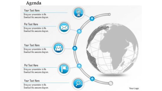 Business Diagram Agenda Globe With Semi Circle Timeline Icons Presentation Template Business Diagram Agenda Globe With Semi Circle Timeline Icons Presentation Template