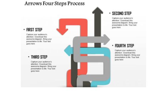 Business Diagram Arrows Four Steps Process Presentation Template Business Diagram Arrows Four Steps Process Presentation Template