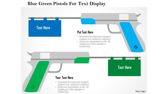Business Diagram Blue Green Pistols For Text Display Presentation Template Business Diagram Blue Green Pistols For Text Display Presentation Template