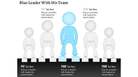 Business Diagram Blue Leader With His Team Presentation Template Business Diagram Blue Leader With His Team Presentation Template