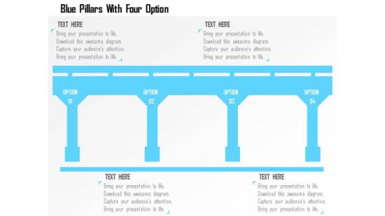 Business Diagram Blue Pillars With Four Option PowerPoint Templates Business Diagram Blue Pillars With Four Option PowerPoint Templates