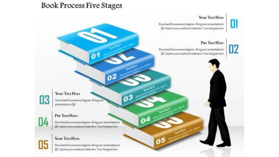Business Diagram Book Process Five Stages Presentation Template Business Diagram Book Process Five Stages Presentation Template
