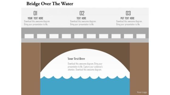 Business Diagram Bridge Over The Water Presentation Template