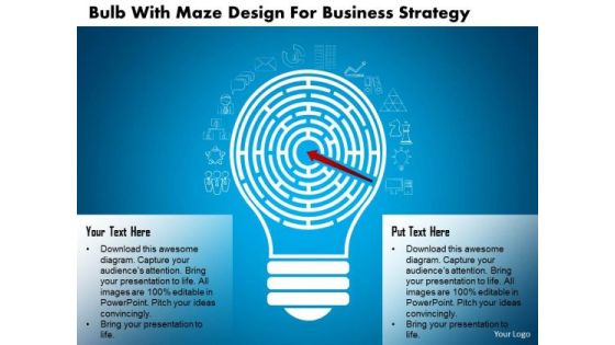 Business Diagram Bulb With Maze Design For Business Strategy Presentation Template Business Diagram Bulb With Maze Design For Business Strategy Presentation Template