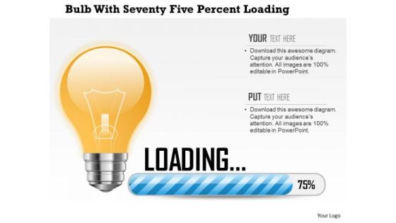Business Diagram Bulb With Seventy Five Percent Loading Presentation Template Business Diagram Bulb With Seventy Five Percent Loading Presentation Template