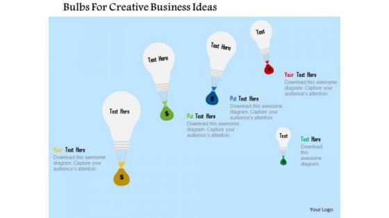 Business Diagram Bulbs For Creative Business Ideas Presentation Template Business Diagram Bulbs For Creative Business Ideas Presentation Template