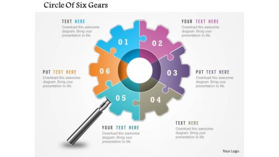 Business Diagram Circle Of Six Gears Presentation Template Business Diagram Circle Of Six Gears Presentation Template