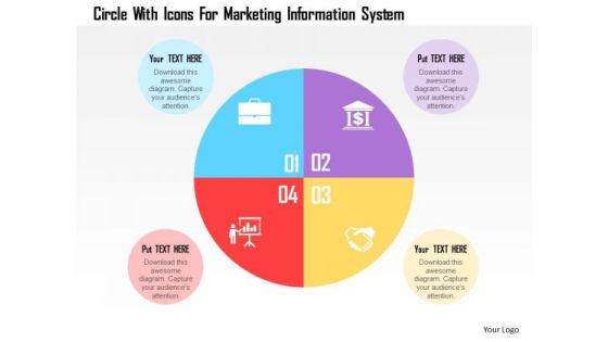 Business Diagram Circle With Icons For Marketing Information System Presentation Template Business Diagram Circle With Icons For Marketing Information System Presentation Template