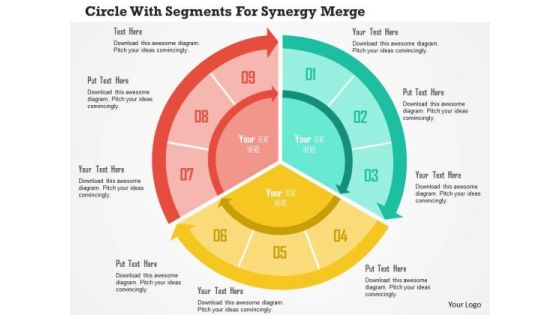 Business Diagram Circle With Segments For Synergy Merger Presentation Template Business Diagram Circle With Segments For Synergy Merger Presentation Template