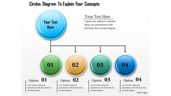 Business Diagram Circles Diagram To Explain Four Concepts Presentation Template Business Diagram Circles Diagram To Explain Four Concepts Presentation Template