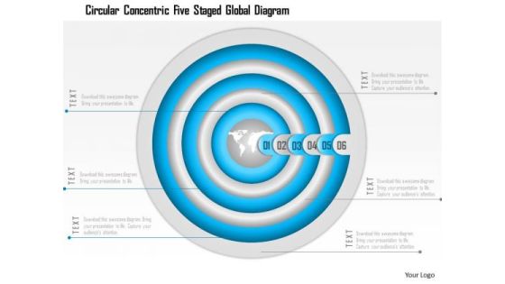 Business Diagram Circular Concentric Five Staged Global Diagram Presentation Template Business Diagram Circular Concentric Five Staged Global Diagram Presentation Template