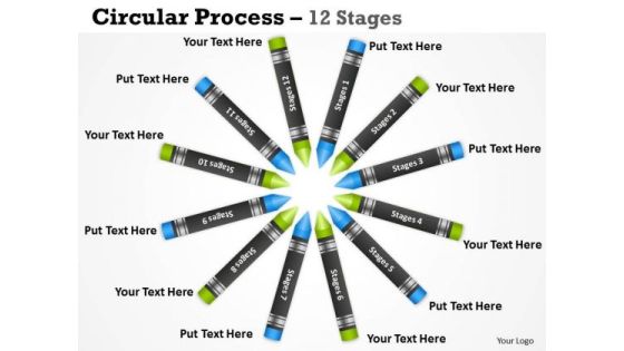 Business Diagram Circular Process 12 Stages Marketing Diagram